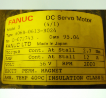 Fanuc DC Servo Motor  A06B-0613-B024